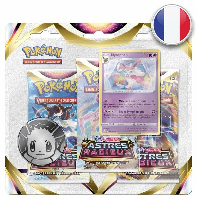 Tripack Nymphali Épée Et Bouclier : Astres Radieux - Pokémon FR 1 Tripack Nymphali Épée Et Bouclier : Astres Radieux - Pokémon FR