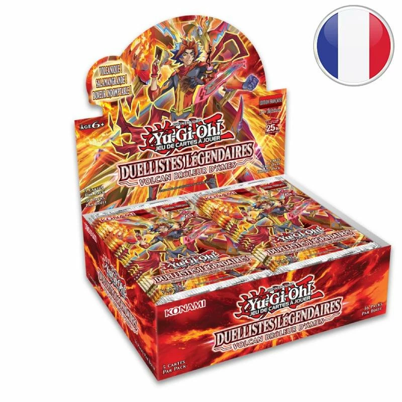 Konami Boite De 36 Boosters Duellistes Légendaires : Volcan Brûleur D'Âmes - Yu-Gi-Oh! FR 1 Konami Boite De 36 Boosters Duellistes Légendaires : Volcan Brûleur D'Âmes - Yu-Gi-Oh! FR