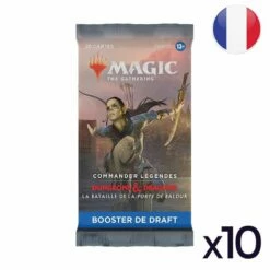 Wizards Of The Coast Lot De 10 Boosters De Draft Commander Légendes : La Bataille De La Porte De Baldur - Magic FR