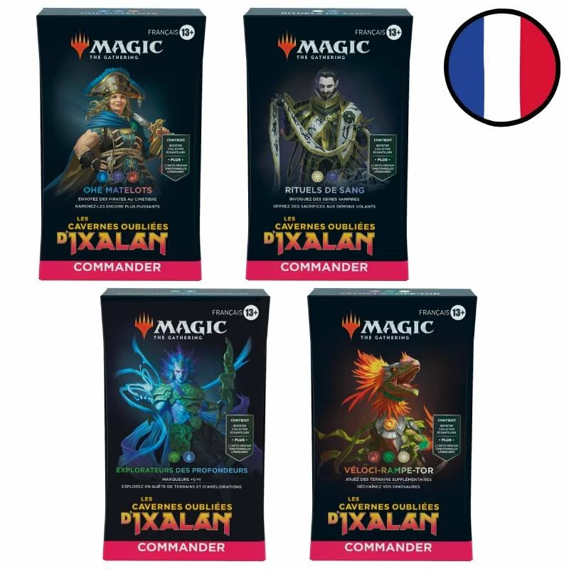 Wizards Of The Coast Lot Des 4 Decks Commander Les Cavernes Oubliées D'Ixalan - Magic FR 1 Wizards Of The Coast Lot Des 4 Decks Commander Les Cavernes Oubliées D'Ixalan - Magic FR