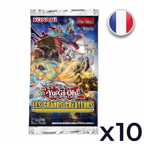 Konami Lot De 10 Boosters Les Grands Créateurs - Yu-Gi-Oh! FR 1 Konami Lot De 10 Boosters Les Grands Créateurs - Yu-Gi-Oh! FR