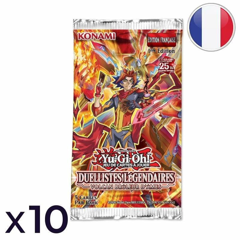 Konami Lot De 10 Boosters Duellistes Légendaires : Volcan Brûleur D'Âmes - Yu-Gi-Oh! FR 1 Konami Lot De 10 Boosters Duellistes Légendaires : Volcan Brûleur D'Âmes - Yu-Gi-Oh! FR