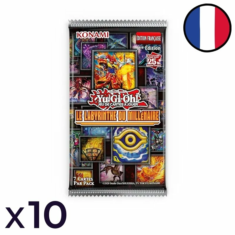 Konami Lot De 10 Boosters Le Labyrinthe Du Millénaire - Yu-Gi-Oh! FR 1 Konami Lot De 10 Boosters Le Labyrinthe Du Millénaire - Yu-Gi-Oh! FR