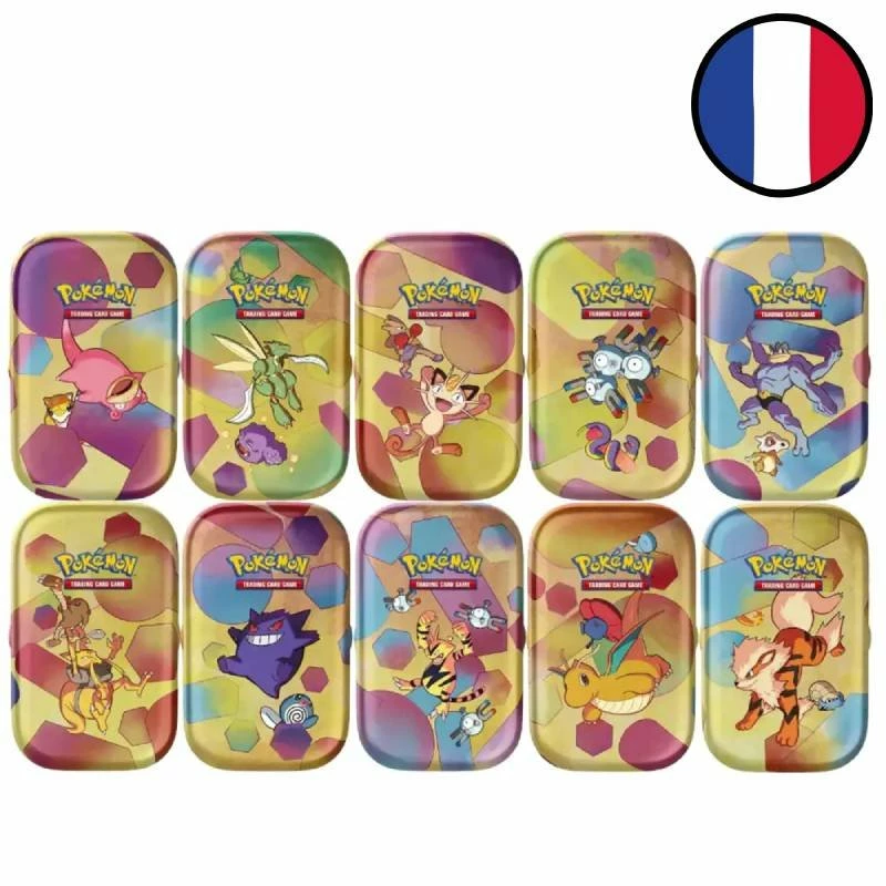 Lot Des 10 Mini Tin Écarlate Et Violet : 151 - Pokémon FR 1 Lot Des 10 Mini Tin Écarlate Et Violet : 151 - Pokémon FR