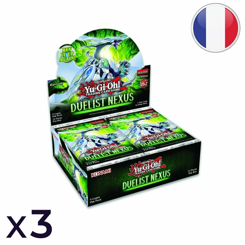 Konami Lot De 3 Boites De 24 Boosters Nexus Du Duelliste - Yu-Gi-Oh! FR 1 Konami Lot De 3 Boites De 24 Boosters Nexus Du Duelliste - Yu-Gi-Oh! FR