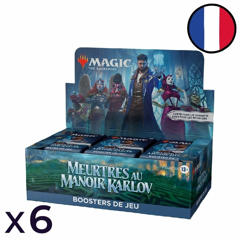 Wizards Of The Coast Lot De 6 Boites De 36 Boosters De Jeu Meurtres Au Manoir Karlov - Magic FR 1 Wizards Of The Coast Lot De 6 Boites De 36 Boosters De Jeu Meurtres Au Manoir Karlov - Magic FR