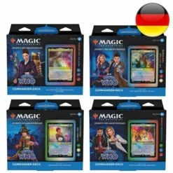 Wizards Of The Coast Lot Des 4 Decks Commander Univers Infinis : Doctor Who - Magic DE