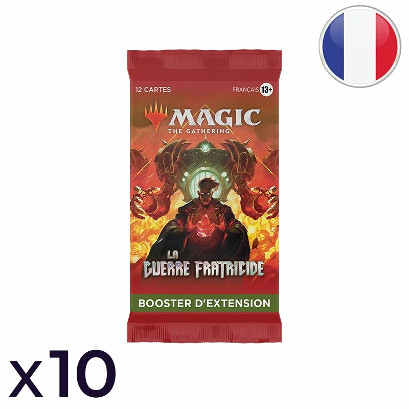 Wizards Of The Coast Lot De 10 Boosters D'extension La Guerre Fratricide - Magic FR 1 Wizards Of The Coast Lot De 10 Boosters D'extension La Guerre Fratricide - Magic FR