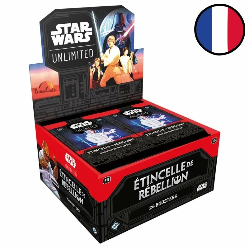 Fantasy Flight Games Boîte De 24 Boosters Étincelle De Rébellion - Star Wars Unlimited FR 1 Fantasy Flight Games Boîte De 24 Boosters Étincelle De Rébellion - Star Wars Unlimited FR